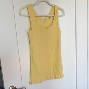 Levi's Yellow Ribbed Tank Top sz L